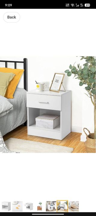 Bedside Table Bedroom Locker  Pumping Small Study Bathroom with Lock Living Room Corridor Thicken Solid Wood White (24*15*15 Inches)