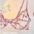Women's French Embroidered Lace Set Sensual Mesh Bra Set & Brief Soft Underwire Unpadded Bralette Deep V Plunge Elegant Lingerie.