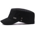 Four Seasons Flat Top Hat Men'S Simple Cotton Peaked Hat Fashion Baseball Cap Casual Cap, Commuter Sunshade Hat. 