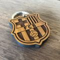 FC Barcelona - Football Club - Nepalese Wooden Keyring/Keychain. 