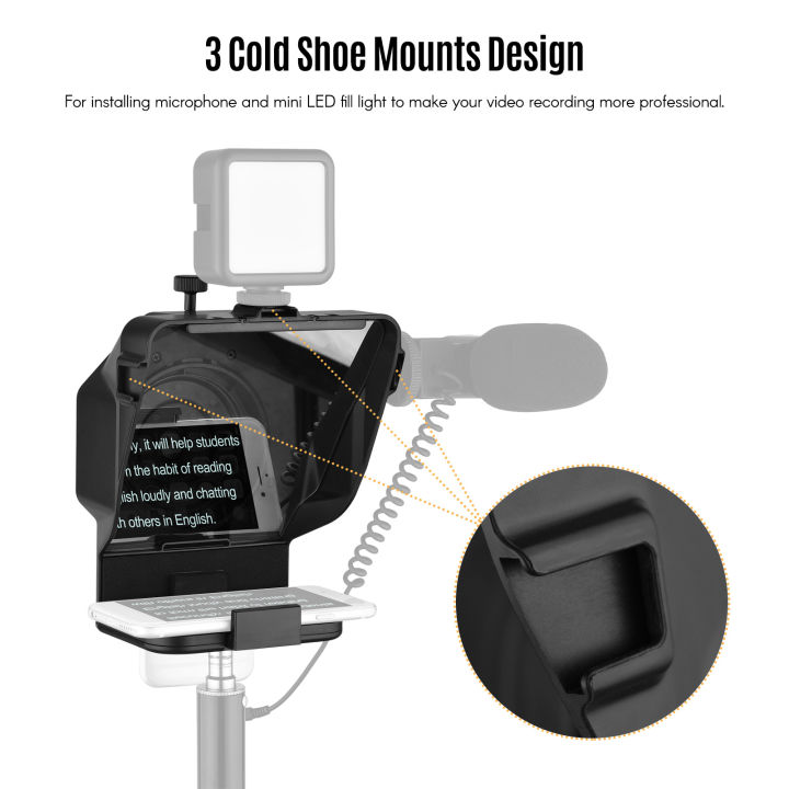 Andoer%20Portable%20Smartphone%20Teleprompter%20Prompter%20with%20Phone%20Holder%20Remote%20Control%20for%20Video%20Recording%20Live%20Streaming%20Interview%20-%20Image%203