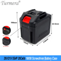 Turmera 18V 21V Screwdriver Battery Case 5X 10X 15X 20X 18650 Holder 5S 50A Max.100A BMS Weld  for Replace Electric Drill. 
