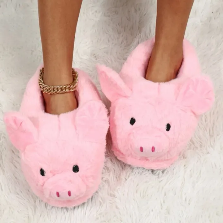 Cute%20Cartoon%20Pig%20Winter%20Warm%20Shoes%20Women%20Heel%20Cover%20Home%20Floor%20Slippers%20Soft%20Fur%20Indoor%20Fluffy%20House%20Bedroom%20Slides%20For%20Girls%20-%20Image%203