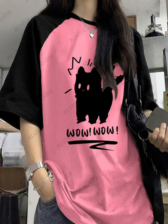 Funny%20Cat%20Printed%20Summer%20T-Shirt%20For%20Women%20Patchwork%20Short%20Sleeve%20Harajuku%20Tees%20Sports%20Football%20Jersey%20Y2K%20Loose%20Oversized%20Tops%20-%20Image%206