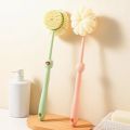 Two Sided Shower Body Brush Silicone Long Handle Bathroom Wash Brush Bathing Massage Back Body Exfoliating Brush Bath Supplies. 