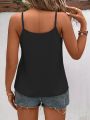 Plus Size Women's Wavy V-Neck Sleeveless Tank Top Summer Vest Lightweight Casual Style.