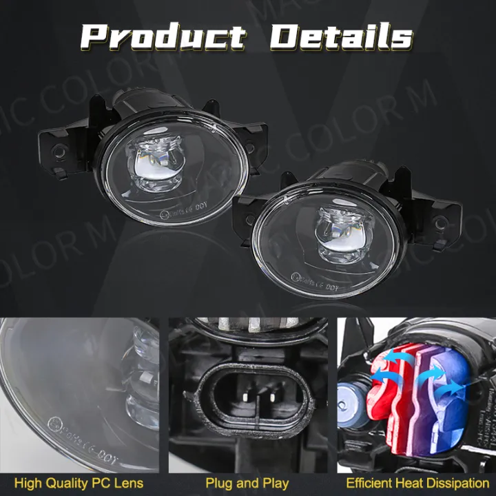 2Pcs%20Car%20Fog%20Lamps%20Front%20Bumper%20Daytime%20Running%20Lights%20DRL%20For%20Nissan%20X-Trail%20Altima%20Sylphy%20Almera%20QASHQAI%20March%20Pathfinder%2012V%20-%20Image%203