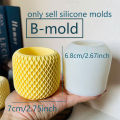 Big Size Geometric Shape Flowerpot Concrete Planter Molds Diamond Pen Holder Cement Vase Candle Jar Silicone Mold DIY Home Decor.