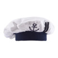 Sailor Hat Baby Boy Captain Party Cosplay Costume Props White Navy Military Hat Marine Cap With Anchor 0-12 Months. 