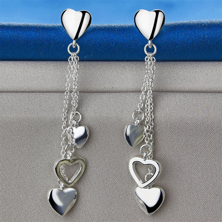 1%20pair%20of%20925%20sterling%20silver%20exquisite%203%20heart-shaped%20earrings%20for%20women's%20fashion%20wedding%20party%20s%20accessories%20jewelry%20-%20Image%205
