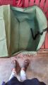 motorcycle saddle bag, bike back bag, rear bag for bikers in canvas 2 side rear bag. 
