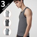 1/3/4 Pcs Men's Summer Multicolor  Combination Vest Teenagers Plus Size Sports Fitness Running Jacket Joker Stripe T. 