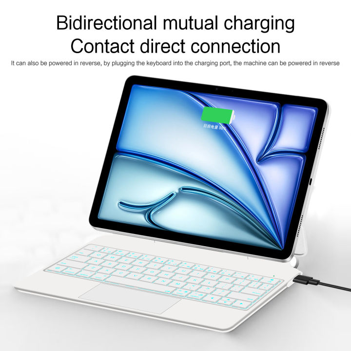 HUWEI%20Smart%20Pogo%20Pin%20Magic%20Keyboard%20for%20iPad%20Air%2011%20inch%20M3%20M2%20Pro%2013%20M4%2012.9%206th%205th%204th%2010.9%207th%20Smart%20Case%20Direct%20Connection%20-%20Image%207