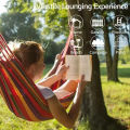 Outdoor Thickened Canvas Hammock Camping Outdoor Swing Net Hed Anti Rollover Striped Hanging Chair Hammock.