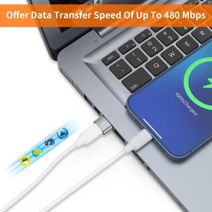 4/5Pack%20USBC%20Female%20to%20USB%20Male%20Adapter%20Type%20C%20to%20USB%20A%20Charger%20Cable%20Converter,Compatible%20with%20iPhone%20iPad%20%20%20Pixel%20-%20Image%203