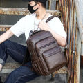 High QualityUSBCharging Backpack MenPULeather Large Capacity Computer Backpack School Backpack for Teenage Boys. 