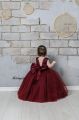 baby girl burgundy dress. 
