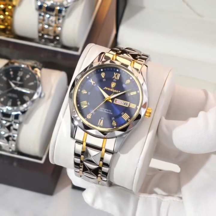 Poedagar PO615 Black Stainless Steel Analog Wrist Watch For Men - Time lovers
