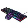 Gaming Keyboard & Mouse Combo T-Wolf TF200 Key-Board RGB LED USB Wired Keyboard and Mouse Set USB colorful LED Light mechanical Gaming Keyboard Mouse Combos for PC. 