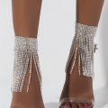 XSBODY 1PC Full Rhinestone Tassel Adjustable Ankles Foot Chain Jewelry for Women Crystal Anklets Cheville Bracelet Leg s. 