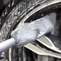 Microfiber Car Tire Brush - Effective Wheel Hub and Rim Cleaner - Perfect for Car Maintenance, Detailing, and Cleaning Supplies. 