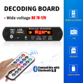DC 9V 12V Bluetooth 5.0 MP3 Decoder Board Audio Module USB TF AUX FM Radio Wireless Car Music Player With Remote Control Mic. 
