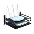 WIFI Router Stand Wall Mounted/ONU Stand/TV Box or Set Top Box Stand With Black Color.