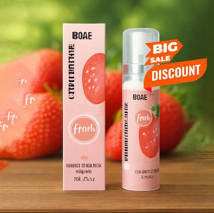 20ml Strawberry Portable Oral Fresh Spray Mouth Freshener Fruit Flavor Unisex Mouth Freshener Fresh Breath Remove Oral Odor Smoke Oral Care