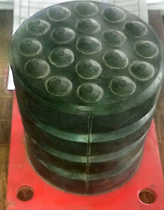 CRANE STOPPER RUBBER WITH IRON BASE