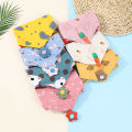Winter Children's Triangle Scarf Double Layer Bear Scarf Baby Soft Cotton Lining Scarf Kids Autumn Collar for Boys Neckerchief. 
