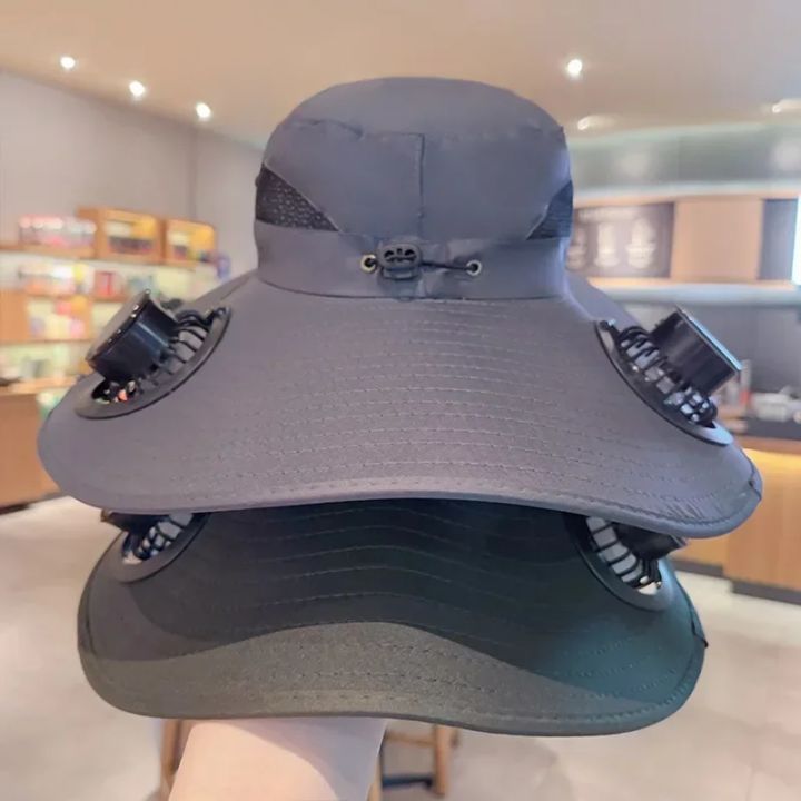 Solar%20Fan%20Sun%20Hat%20for%20Men%20Women%20Wide%20Brim%20Fishing%20Cap%20Waterproof%20Breathable%20Solar%20Outdoor%20Cooling%20Hat%20for%20Hiking%20Camping%20-%20Image%203
