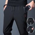 Men's Casual Pants Stretch Slim Fit Elastic Waist Jogger Korean Classic Blue Black Gray Male Brand Trousers Plus Size 4XL 5XL. 