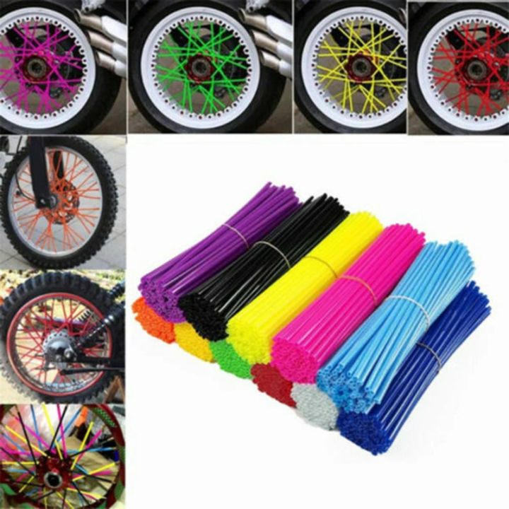 72 Pcs/pack MTB Wheel Rim Spoke Shrouds Skins Covers Mountain Bike ...