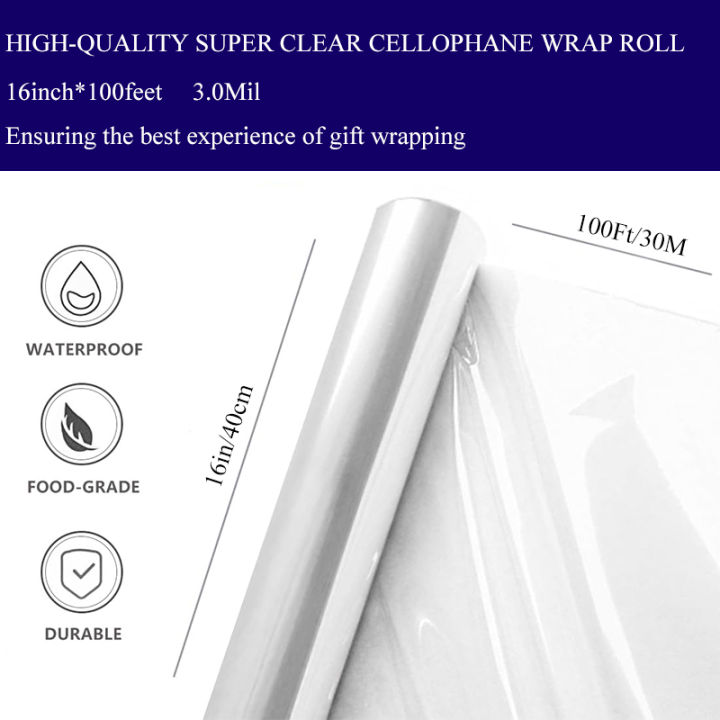1%20Roll,%20Clear%20Cellophane%20Roll,%20Wrap%20for%20%20Baskets%20Flowers%20Food,%2016%20in%20X%20100%20Ft--3.0%20Mil%20Thick%20Plastic%20Cellophane%20-%20Image%202
