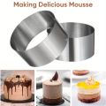 Stainless Steel Circle Cake Ring Mold Round Cheesecake Cookie Cutters Molds,Baking Tools, Kitchen Gadgets,DIY Wedding Cake Tools. 