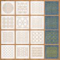 12Pcs Plastic Sashiko Stencil 5x5inch Dense Grid Pattern Embroidery Tool Drawing Line Template for Hand Quilting and Embroidery. 