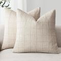 White Solid Decorative Pillow Cover Vintage Chenille 45x45CM Cushion Cover Luxury Sofa Pillow Cover for Sofa Chair Couch Bedroom. 