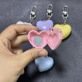 5-Color Heart Keychain Palette Empty Makeup Compact DIY Refill Case Portable Cosmetic Storage Small Blush Container〔YY26〕. 