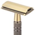 Double Edge Safety Razor Long Handle - Brass Bronze Blade Replaceable Razors For Men Shaving Classic Razor,Reusable Metal.