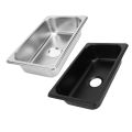 RV 304 Stainless Sink Kitchen Rectangular Hand Wash Basin Sink with 40mm Sewer Outlet for Boat Caravan Yachts Boats new.