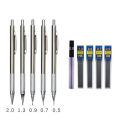 0.3 0.5 0.7 0.9 1.3 2.0 mm Metal Mechanical Pencil with Leads Art Drawing Painting Sketch Painting School Writing Art Supplies.