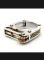 Punk Men Women Mechanical Gear Geometric Band Finger Ring Party Jewelry Gift.