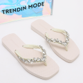 Trendin Mode Women's Beach Flip Flops Non-Slip Sole, Lightweight & Comfortable Slippers Summer Sandals. 