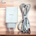 Infinix 33W Original Fast Charger - Flash Adapter With 6A Type C Cable For Infinix Note 10, 10pro, Note 11, 11pro, Note 12, Hot 30, Zero 8. 