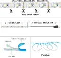 DC 5V USB LED Strips 2835 White Warm White LED Strip Light TV Background Lighting Tape Home Decor Lamp 1- 5m LED String Light. 