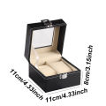 WellZone 2/3 Slots  Promotion Red Wooden/PU Watch Box  With Pillow Leather Wristwatch Display Case Organizer For Holiday . 
