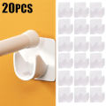 2-20pcs Shower Curtain Rod Holder Hook Strong Self-Adhesive Adjustable Wall Curtain Fixed Clip Hanging Rack Bathroom Accessories.