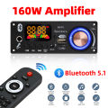 160W Amplifier Bluetooth Decoder Board DIY 12V 6.5mm Microphone FM Radio TF USB Car Audio Music Player Speakers Volume Control. 