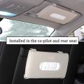 Car Tissue Holder, Sun Visor Napkin Holder, Car Tissue Box with Tissue Refill (Beige). 