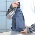 Business Men's Chest Bag Shoulder Messenger Bag Casual Canvas Travel Bag Waist Bag Multifunctional Waterproof Storage Bag. 